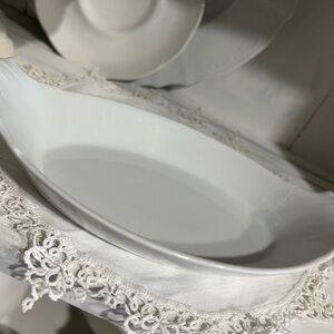Elegant White Ceramic Serving Dish